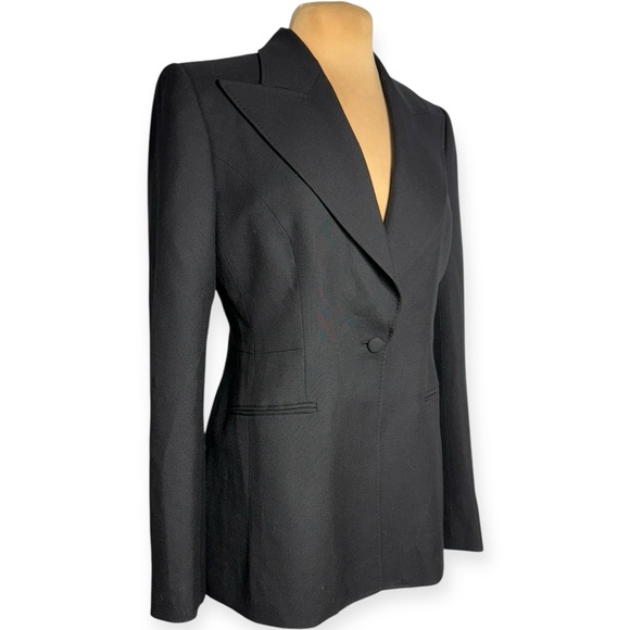 Gabriela Hearst Addin Blazer Black Cashmere Wool 90s minimalist classic timeless - Picture 6 of 14